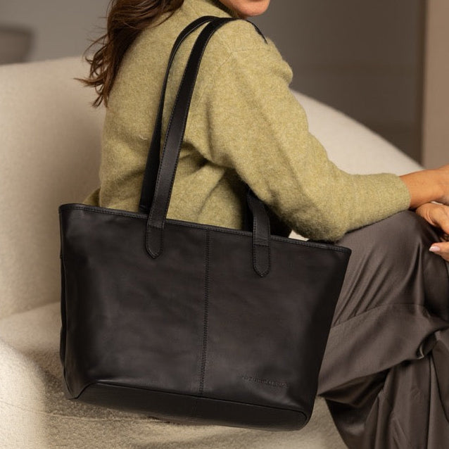 Monza Full-Grain Leather Tote Bag نسائي