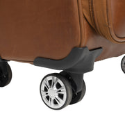 Close-Up Detail of Classic Collar &amp; Heavy-Duty Zipper Hardware on Leather Trolley Key Largo نسائي