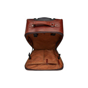 Tailored Rib Cuffs &amp; Hem Craftsmanship Construction Detail on Leather Trolley San Marino نسائي