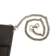 
Solid Antique Brass Hardware & Heavy-Duty Dual Zipper Detail on Elba جلد طبيعي فل جرين Waiter محفظة جلدية فاخرة