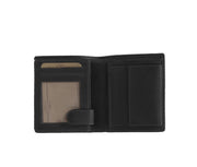 Solid Antique Brass Hardware &amp; Heavy-Duty Dual Zipper Detail on Carl Full-Grain Leather Wallet رجالي