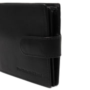 Curtis Full-Grain Leather Wallet رجالي - Structured Side Profile Showing Gusset Depth &amp; Expansion Capacity