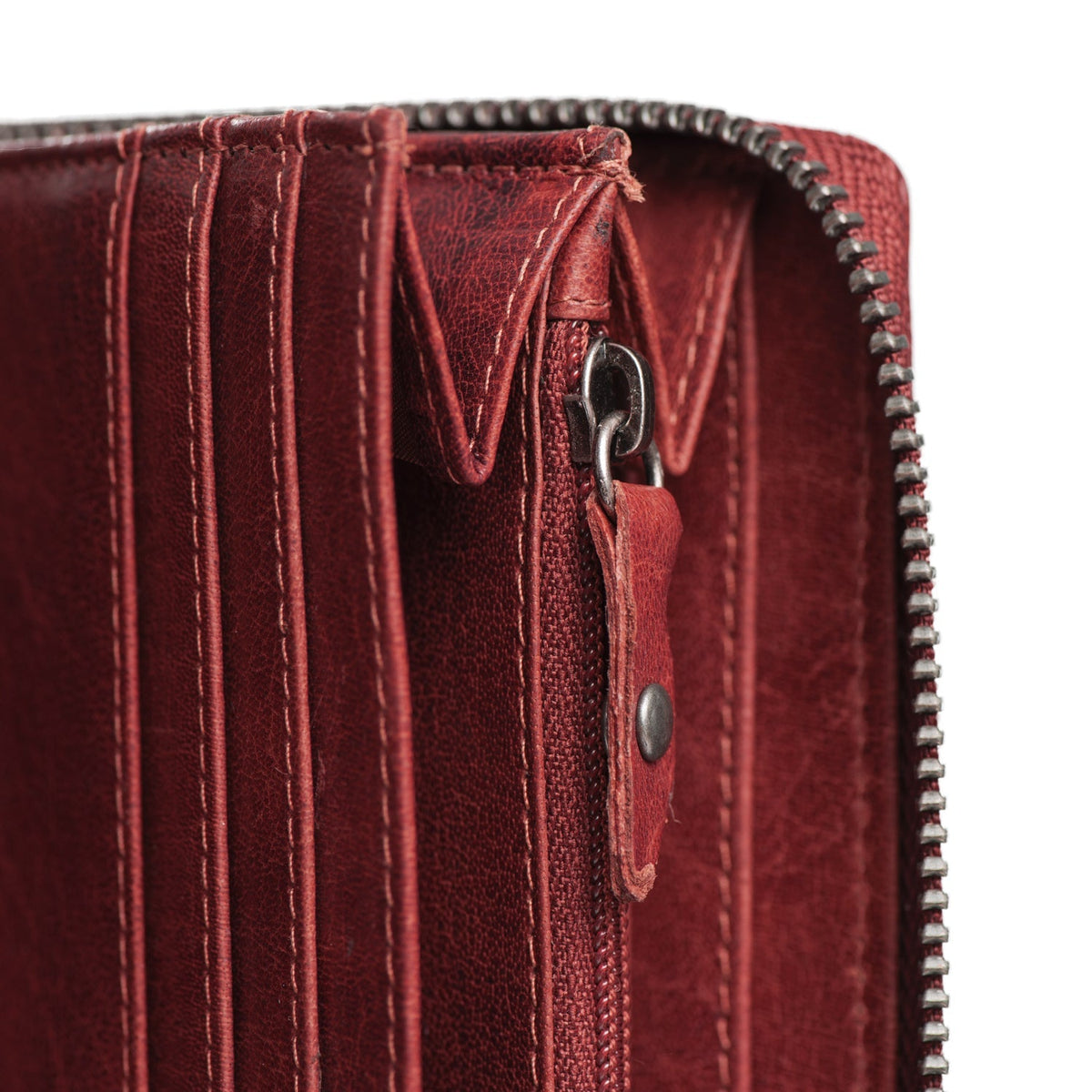 
Red Leather Wallet Havana, detail view 3