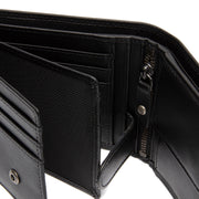 Hendrick Full-Grain Leather Wallet رجالي - Structured Side Profile Showing Gusset Depth &amp; Expansion Capacity