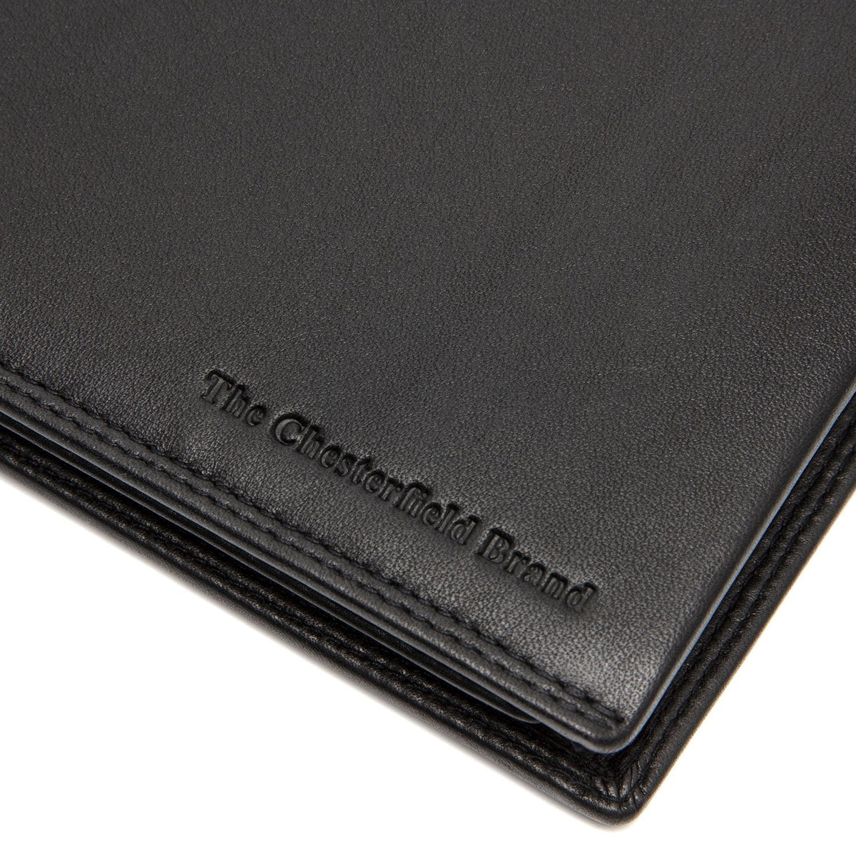 Solid Antique Brass Hardware &amp; Heavy-Duty Dual Zipper Detail on Lynnwood Full-Grain Leather Wallet رجالي