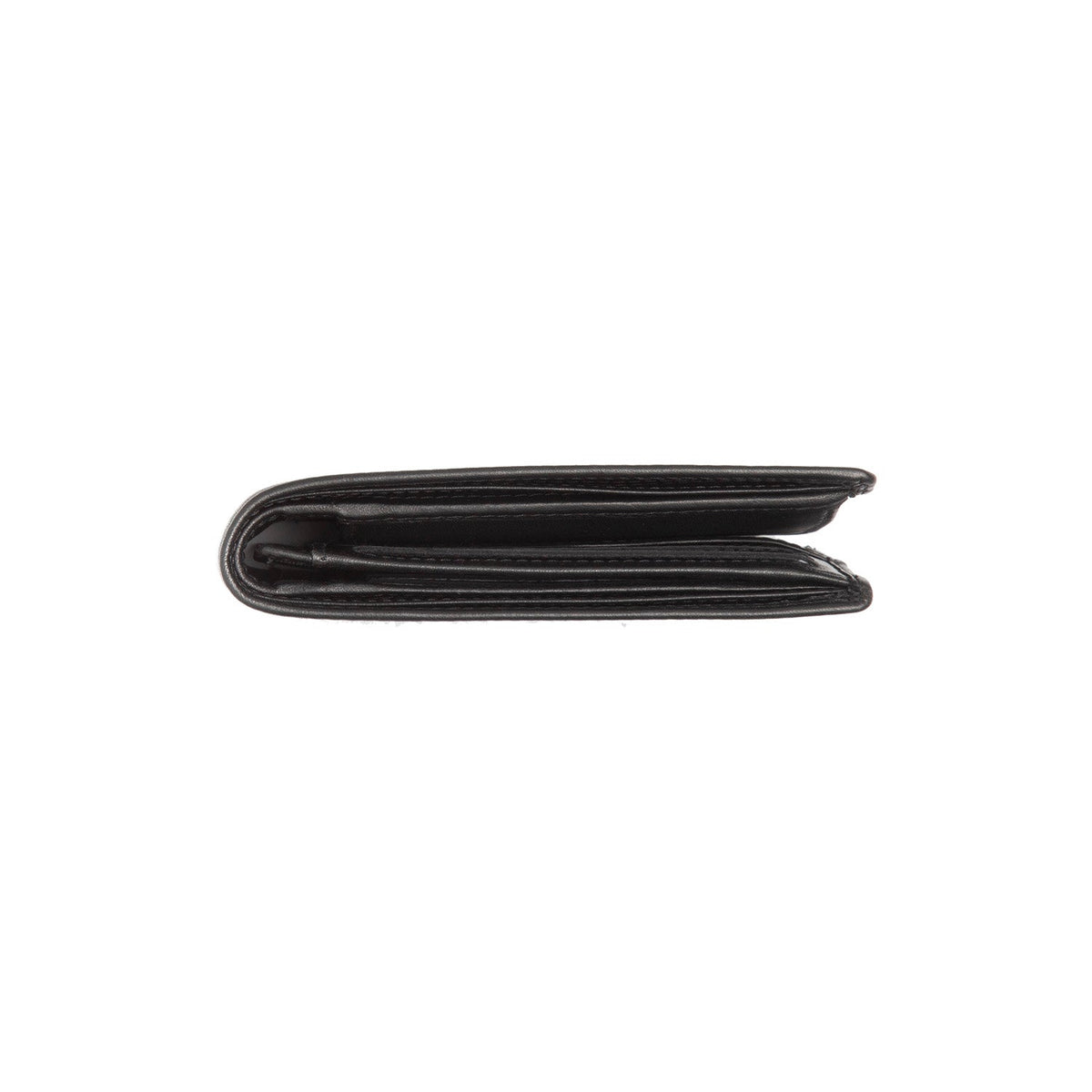 Lynnwood Full-Grain Leather Wallet رجالي - Structured Side Profile Showing Gusset Depth &amp; Expansion Capacity