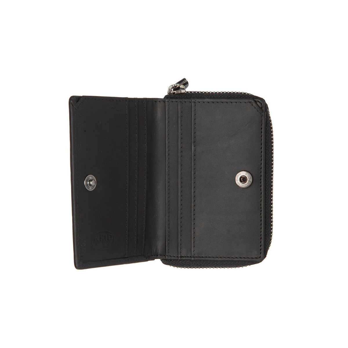 Osum Full-Grain Leather Wallet نسائي - Structured Side Profile Showing Gusset Depth &amp; Expansion Capacity
