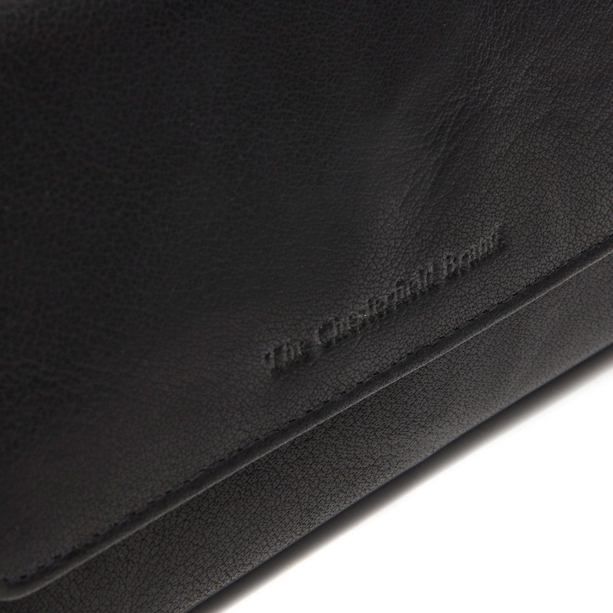 Solid Antique Brass Hardware &amp; Heavy-Duty Dual Zipper Detail on Rhodos Full-Grain Leather Wallet نسائي