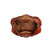 
Solid Antique Brass Hardware & Heavy-Duty Dual Zipper Detail on Cavoli حقيبة سفر جلدية عطلة نهاية الأسبوع