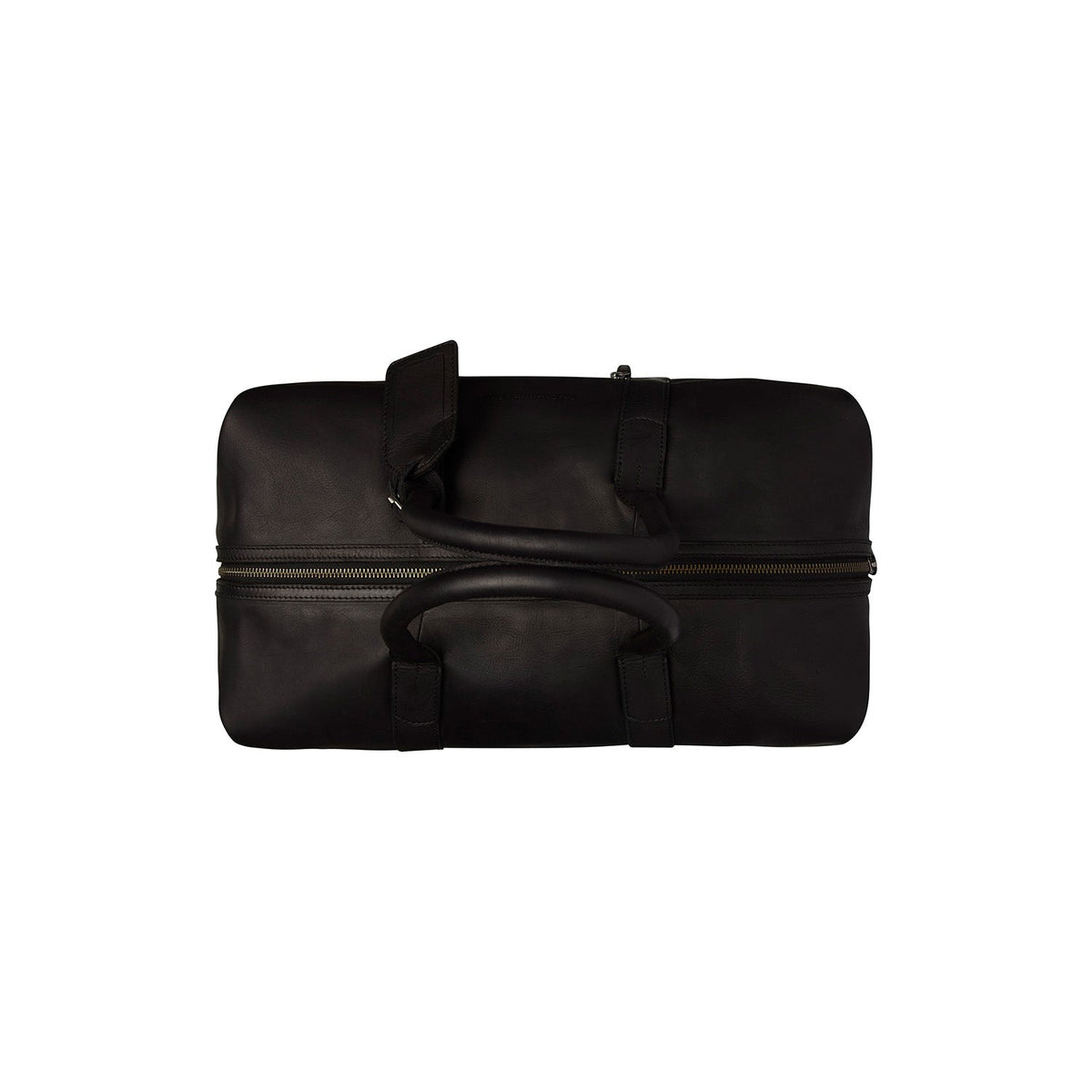 Portsmouth Full-Grain Leather Weekender Bag نسائي - Structured Side Profile Showing Gusset Depth &amp; Expansion Capacity