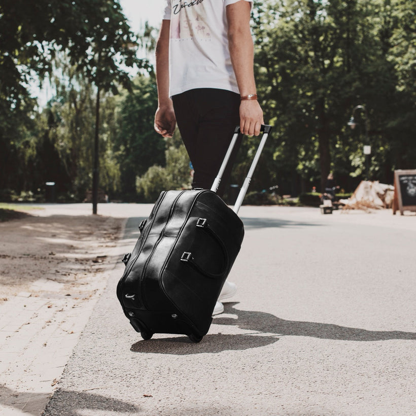 Leather Weekender Trolley Jayven نسائي