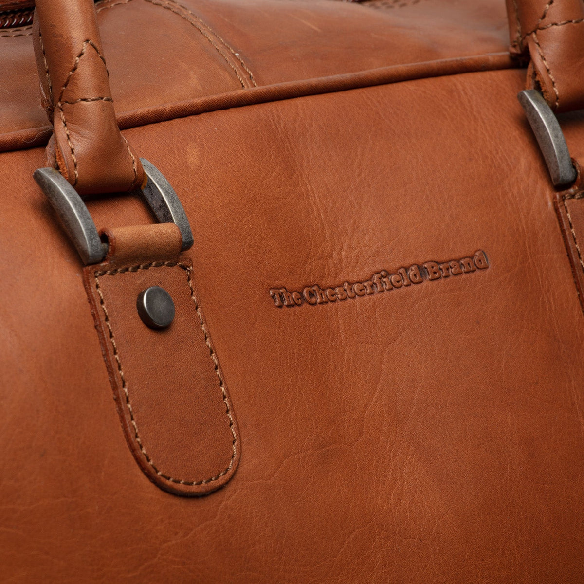 Cognac Leather Weekender Trolley Jayven نسائي, detail view 3