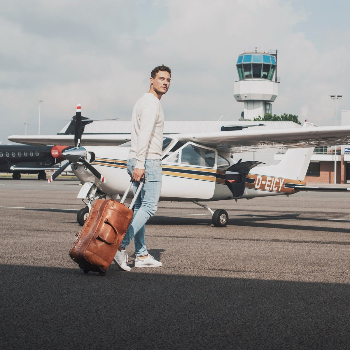 Leather Weekender Trolley Jayven نسائي – alternate product view 3
