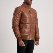 Lucas جاكيت بومبر جلد رجالي – alternate product view 2