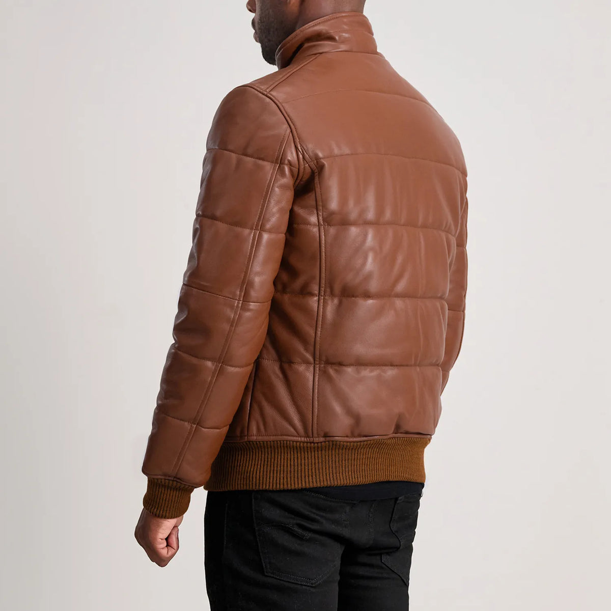 Lucas جاكيت بومبر جلد رجالي – alternate product view 5