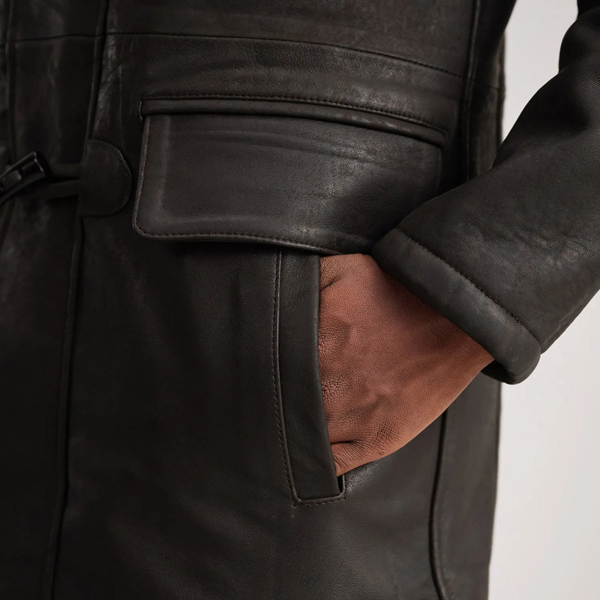 Nolan معطف جلد رجالي – alternate product view 6