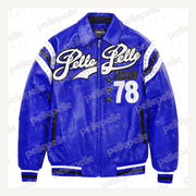 
Encrusted Varsity جاكيت جلد (Navy) نسائي