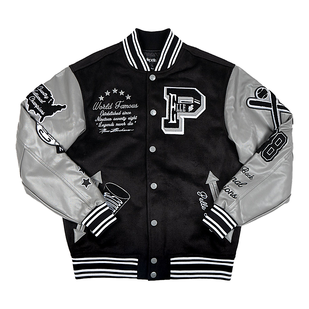 
World Famous Varsity جاكيت جلد نسائي