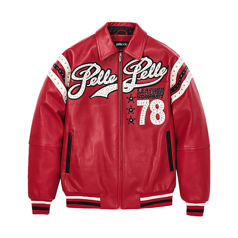 Varsity جاكيت جلد نسائي