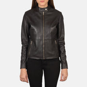
Rave Brown Leather Biker Jacket in Brown Sheepskin Leather - عرض أمامي وقَصّة مفصلة أنيقة | شراء أونلاين عبر المتجر الرسمي
