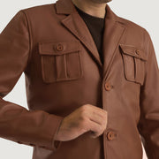Ray Cutler جاكيت جلد رجالي – alternate product view 6