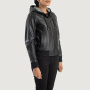 
Rebella Hooded جاكيت بومبر جلد نسائي – alternate product view 2