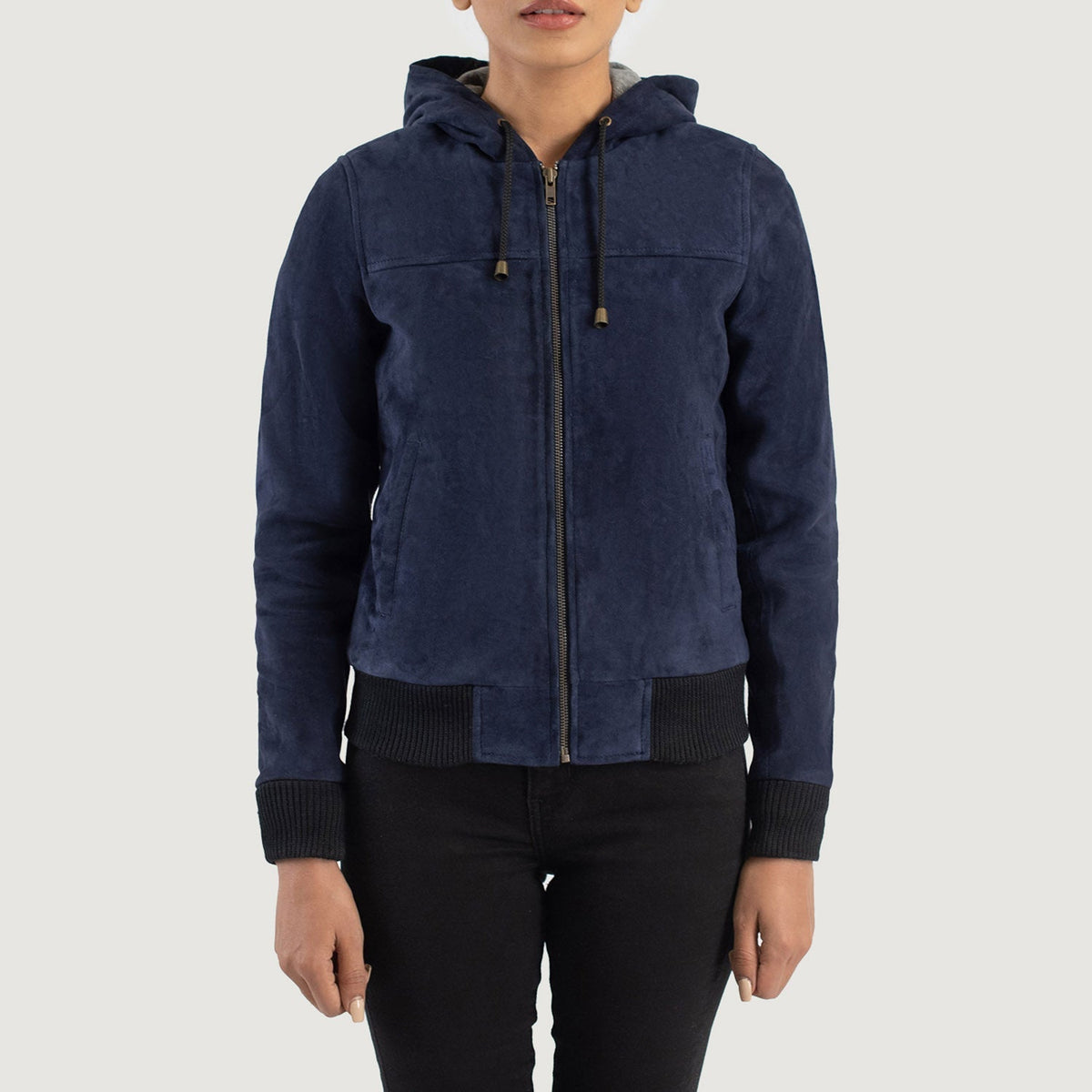 
Rebella Hooded جاكيت بومبر جلد نسائي – alternate product view 4