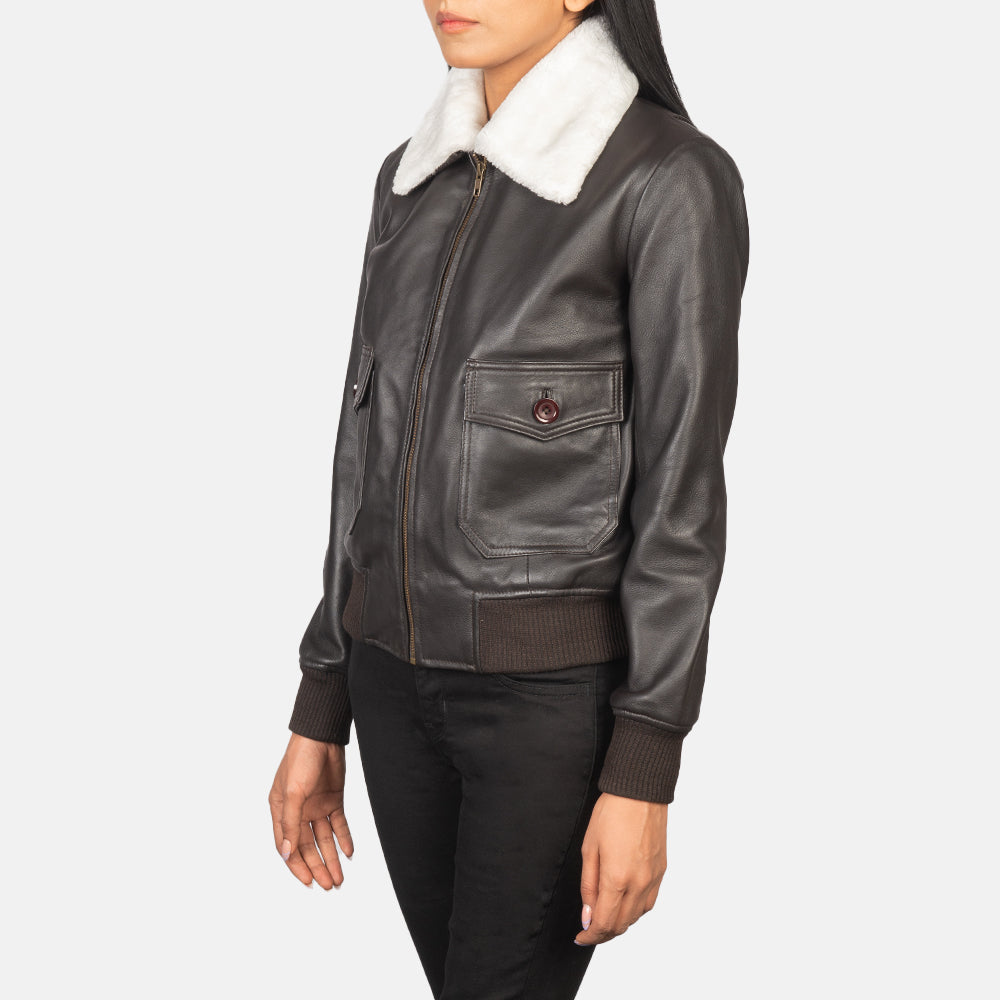 Stella G-1 جاكيت بومبر جلد نسائي – alternate product view 2