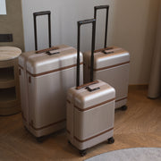 Hand Luggage Suitcase Front Pocket Zuna - Lateral Side Profile View Showing Sleeve Cut &amp; Athletic Taper Fit