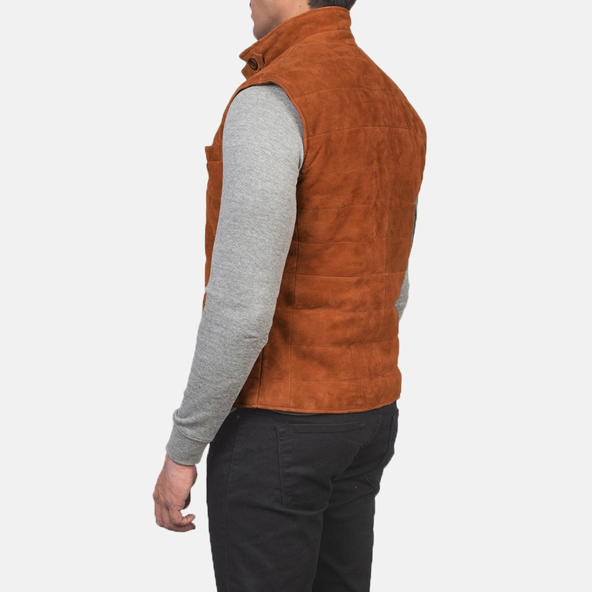 Authentic Goatskin Suede with Suede Finish Grain Texture & Heavy-Duty Seam Stitching Detail