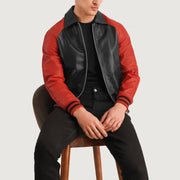 Walton Varsity جاكيت جلد رجالي – alternate product view 3