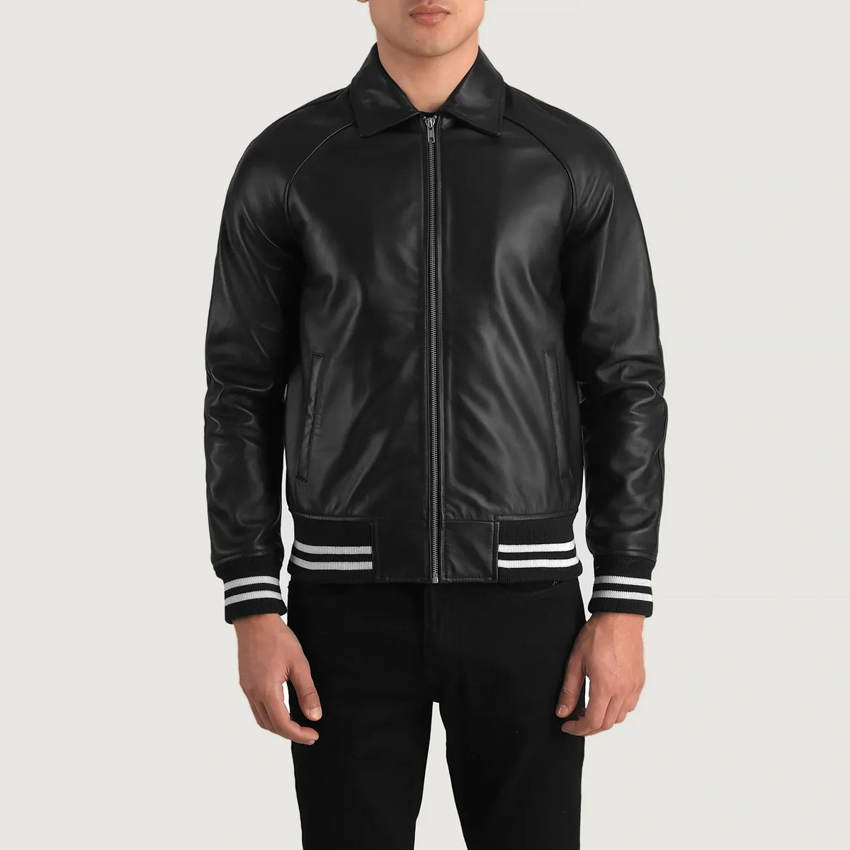 Walton Varsity جاكيت جلد رجالي – alternate product view 4