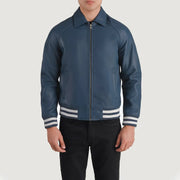 Walton Varsity جاكيت جلد رجالي – alternate product view 1