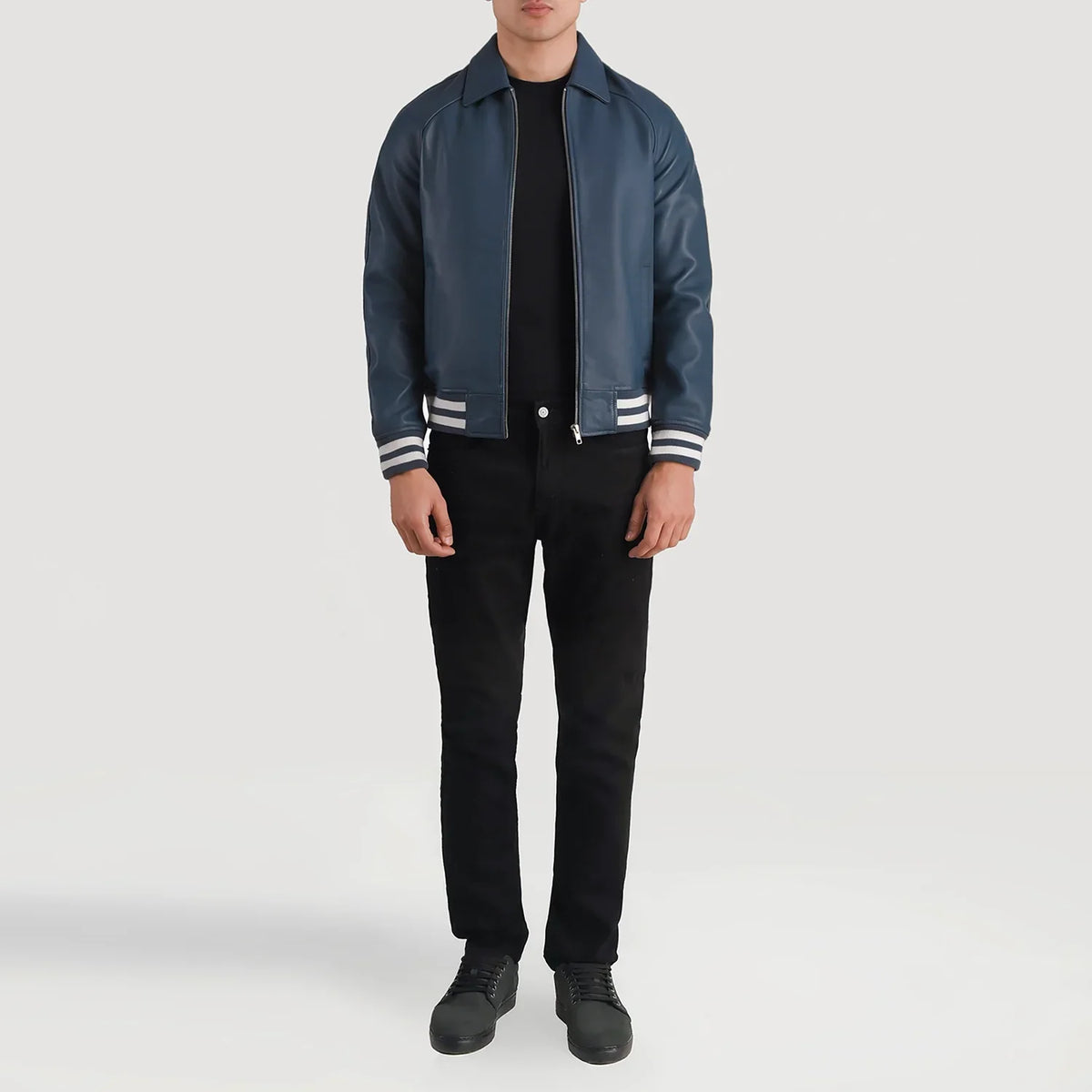 Walton Varsity جاكيت جلد رجالي – alternate product view 4