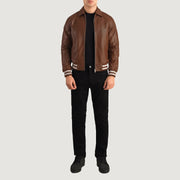 Walton Varsity جاكيت جلد رجالي – alternate product view 2