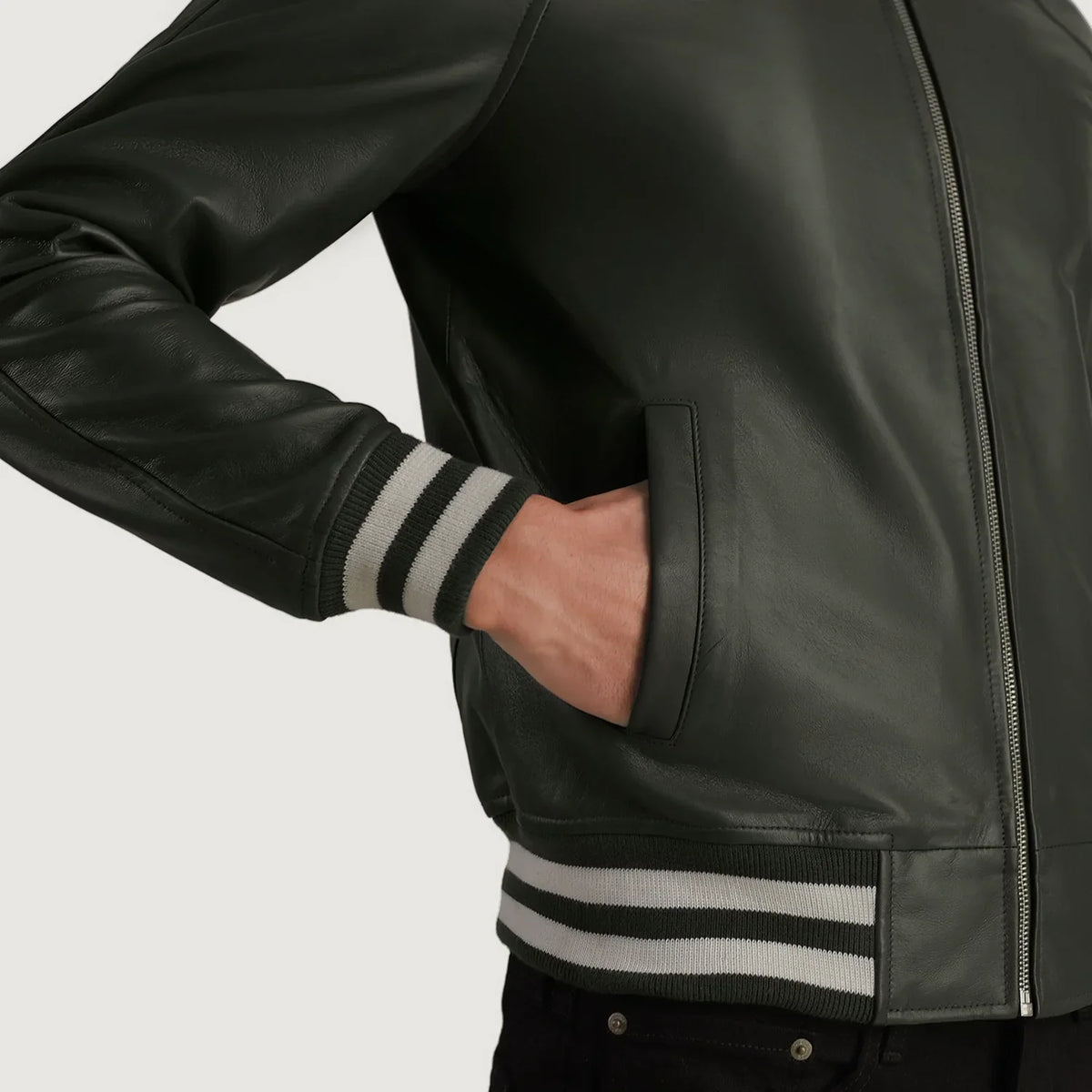 Walton Varsity جاكيت جلد رجالي – alternate product view 6