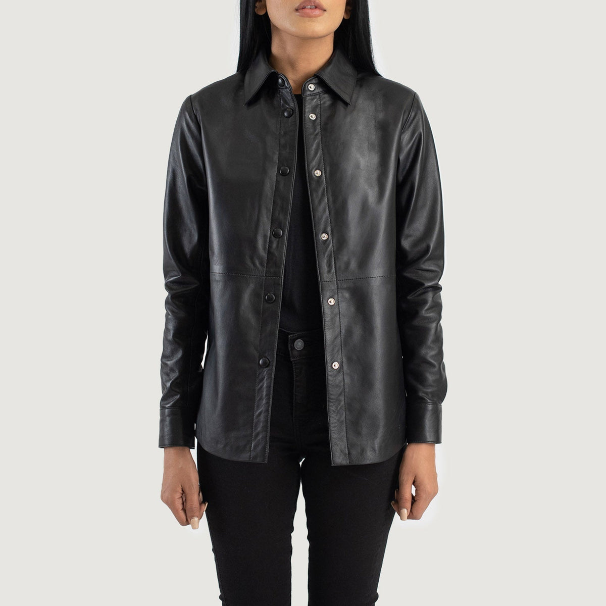 Zenith Shirt جاكيت جلد نسائي – alternate product view 1