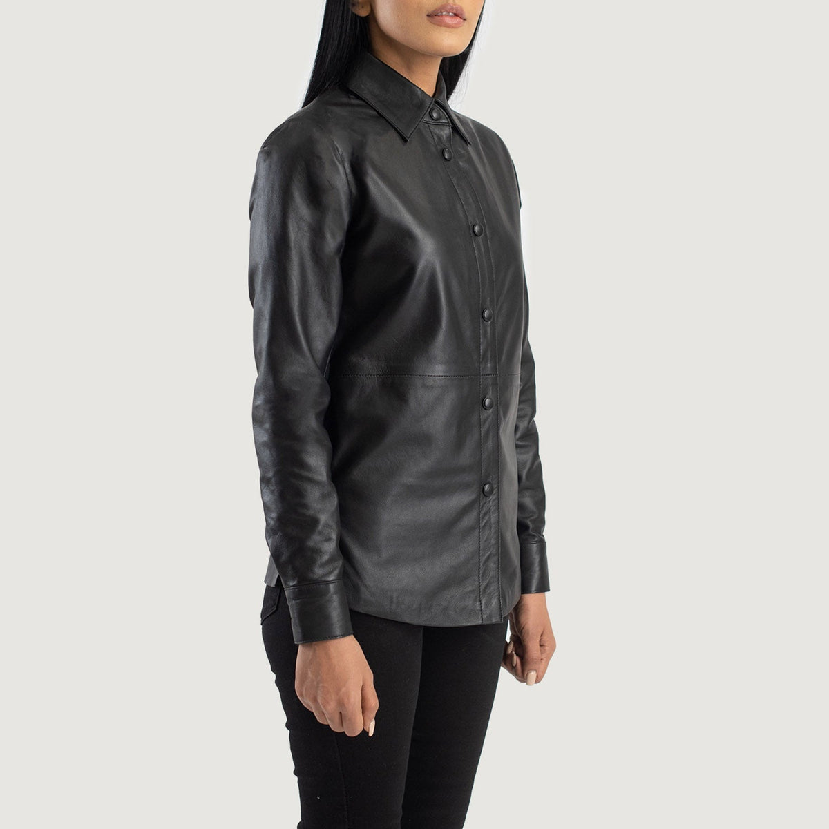 Zenith Shirt جاكيت جلد نسائي – alternate product view 2