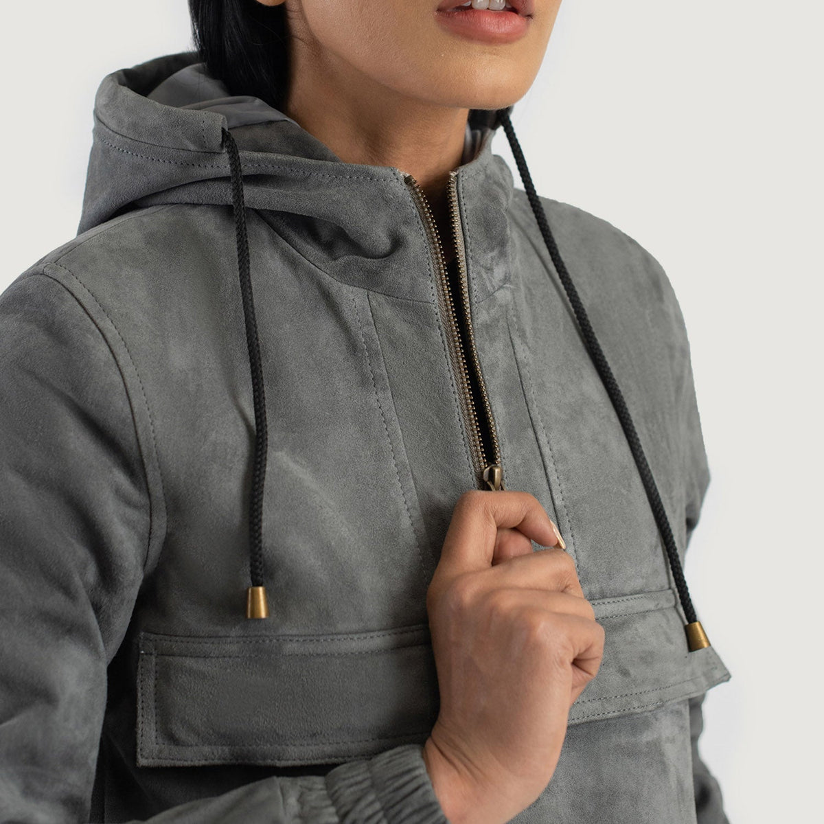 Zest Hooded Pullover جاكيت جلد نسائي – alternate product view 4